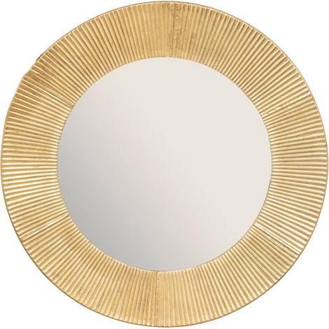 Specchio in metallo dorato milda d90cm - Atmosphera créateur d'intérieur (1/3)
