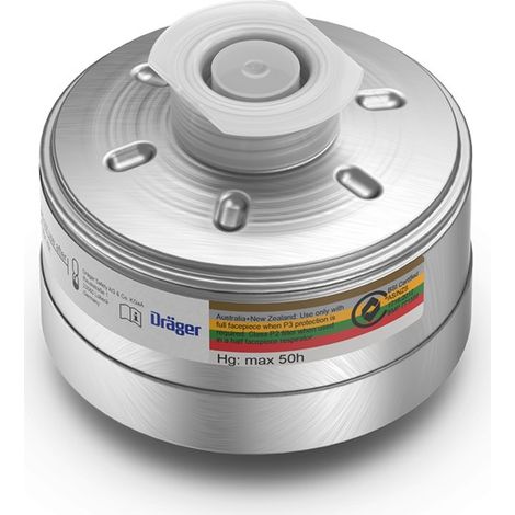 Dräger Filtre de protection respiratoire Rd40 1140 A2B2E2K1 Hg P3 R D, certifié CE pour peinture, construction, bricolage (1/5)