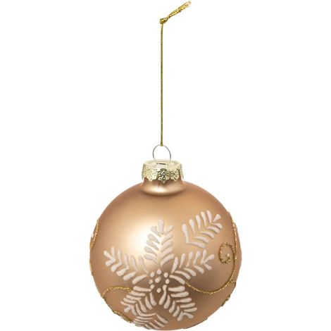 Vetro bdn 80 mm fiore di neve oro - Feeric lights & christmas
