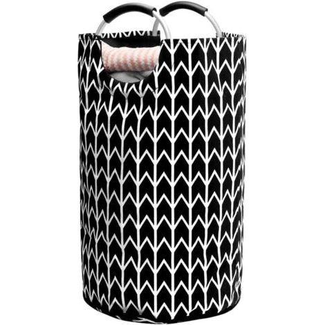 Bac de Linge Sale, Panier a Linge Sale en Tissu Pliable, Corbeilles à Linge Noir Étanche,Sac Linge (1/4)