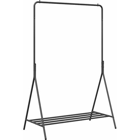 Porte-vêtements avec étagère Noir 100 x 56 x 154 cm Acier CFW972385 (1/5)
