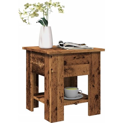 Couchtisch Altholz-Optik 40x40x42 cm Holzwerkstoff