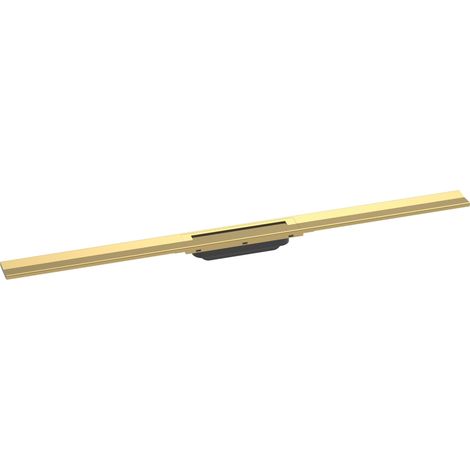 Caniveau de douche linéaire 1000 mm, Siphon de sol découpable pour montage libre, Aspect doré poli (1/5)