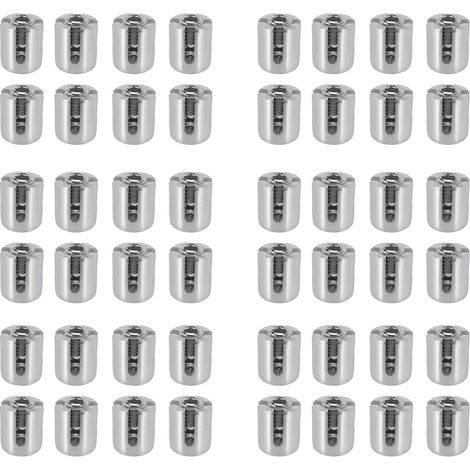48PièCes SéRies Treillis de Mur Vert de Câble MéTallique D'Acier Inoxydable Ajustant le Croisé de L'Agrafe 3Mm (1/5)