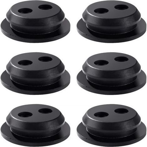 6 Pièces Réservoir de Carburant Œillets en Caoutchouc, Caoutchouc Douille Joint de Réservoir 2 Trous, pour Débroussailleuse, Débroussailleuse, Souffleur (1/4)