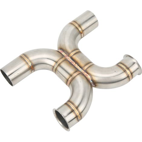 Tubo intermedio di scarico, tubo intermedio di scarico idroformato in acciaio inox Tech per Bonneville Bobber per la modifica di motociclette. (1/5)