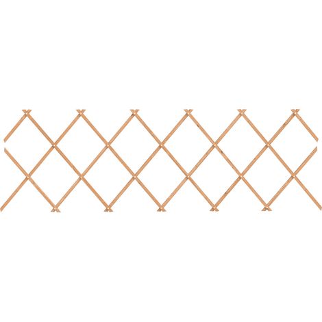 Support extensible bois treillis jardin, brun clair, 180x60cm, plantes grimpantes, roses, vignes (1/5)