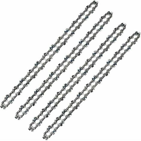 52 Treibglieder-Kettensägekette, 3/8 LP-Teilung, 050 Gauge (1,3 mm), geringer Rückschlag, 4er-Pack 52 Treibglieder-Kettensägeketten für 14 Zoll (35 cm) Führungsschiene, von DEBUNS
