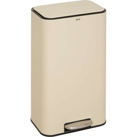 Poubelle rectangulaire à pédale delta 30l argile - 5five (1/5)