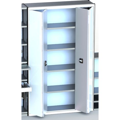 PROVOST - Porte pliante aluminium Proclass avec serrure 2 points - Largeur 120 cm, Hauteur 200 cm