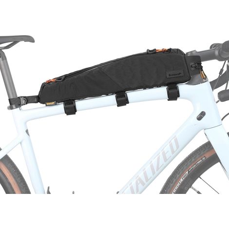 2.1L Bike Frame Bag - Waterproof Top Tube Bag with 2 Compartments, Zipper, Cell Phone Pocket and Cable Hole - Fits Most (1/5)