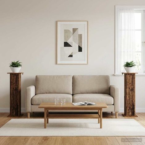 Soporte de plantas 2 pcs Madera envejecida 30,5 x 30 x 100,5 cm