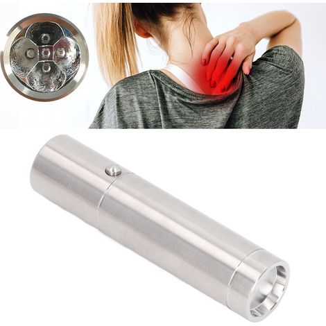 Lampe torche thérapeutique en acier inoxydable 2200 mAh 7 W, chargement USB, 5 LED, 8 niveaux d'intensité. (1/5)