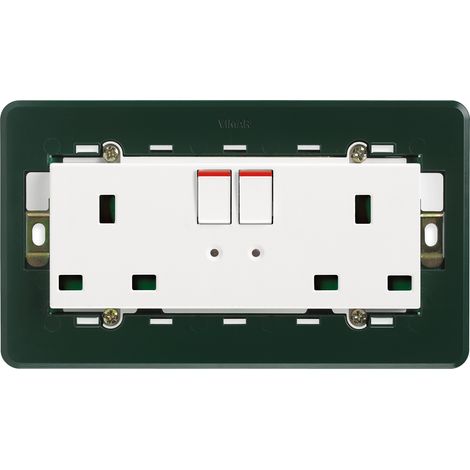 VIMAR - 14222 2 prese 2P+T 13A inglese interr. bianco