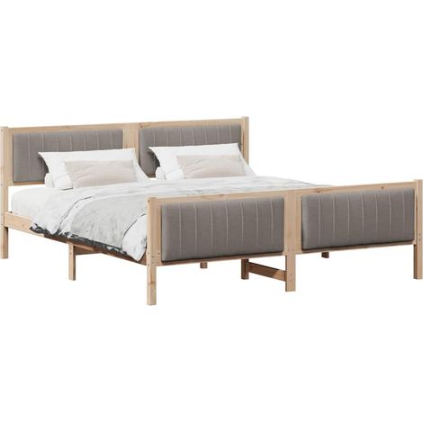 Maison Exclusive - Struttura del Letto con testiera Marrone e taupe 180 x 200 cm
