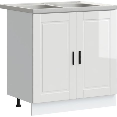Maison Exclusive - Waschbecken-Unterschrank mit Tür Porto 2 pcs W