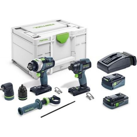 Festool – Perceuse-visseuse sans fil 18V avec 2 batteries 4,0/5,0Ah – Moteur EC-TEC sans charbons – Couple 40Nm – Systainer – 577654 (1/10)