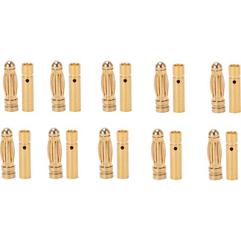 3-mm-Bananenstecker (männlich/weiblich) aus Metall für Modellautos, Flugzeuge und Messinstrumente (1/5)