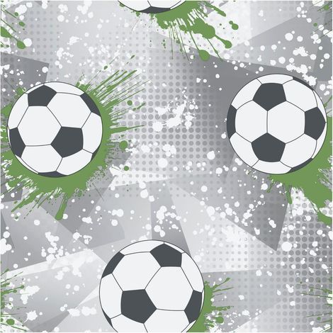 Football Frenzy Grey Green Wallpaper Paste The Paper Kids Room Nursery Holden (1/4)