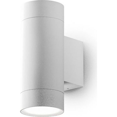 Applique led gea led lily b ges1064 gu10 ip54 bianco lampada parete alluminio biemissione moderno