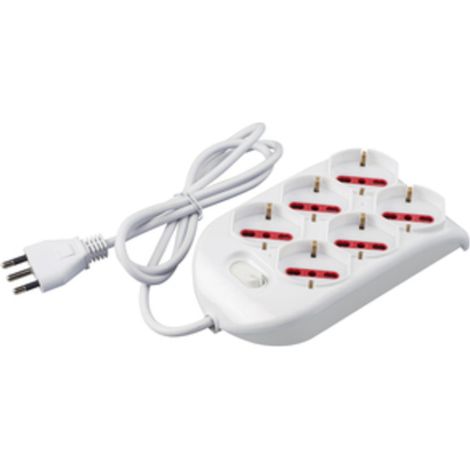 ROSI 94124 MULTIPRESA 6PR BIP SCHUKO + INT