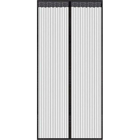 Schwarzer magnetischer Türvorhang in 120x210 CM für Türen und Fenster, Anti-Mücken und Fliegen - RWMosquito Fensternetz. (1/5)