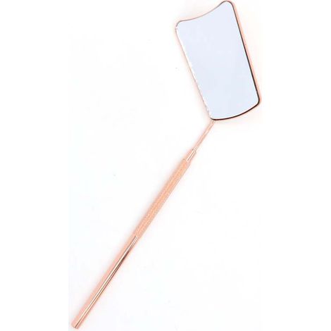 Miroir de Cils en acier inoxydable amovible Miroir de Maquillage Beauté Extensions de Cils Accessoires Extensions de cils Miroir multifunction long poignée loupe Vérification miroir(or rose) (1/5)