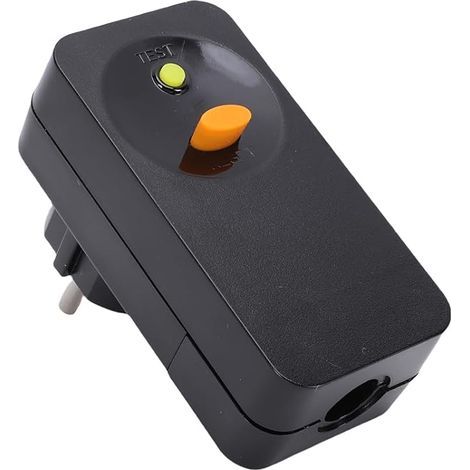 Prise RCCB, Réinitialisation Automatique, Protection contre les Surtensions, Mise Hors Tension 0,03 S, Prise GFCI, Idéale pour les Spas, Matériaux Robustes (Noir) (1/5)