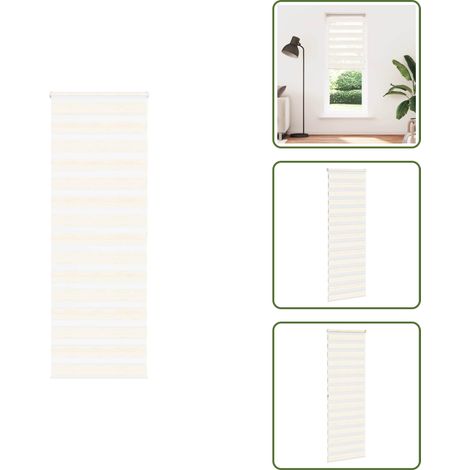 The Living Store Doppelrollo Marmorbeige 85x200 cm Stoffbreite 80,9 cm Polyester - Doppelrollo (1/5)