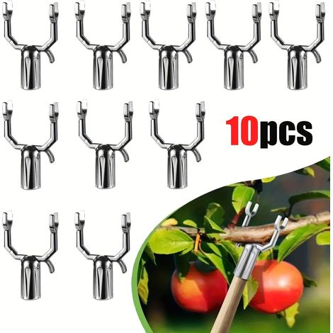 Lot de 10 tuteurs métalliques pour branches d'arbres fruitiers, kit de redressement et d'écartement, piquets de jardin en forme de Y pour soutenir jeunes arbres et arbustes (1/5)