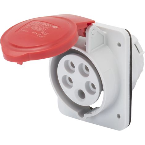 Presa Incasso Industriale Trifase Gewiss 380V - GW62210H - 16A 3P+N+T 380–415V IP44 – IEC 309 HP