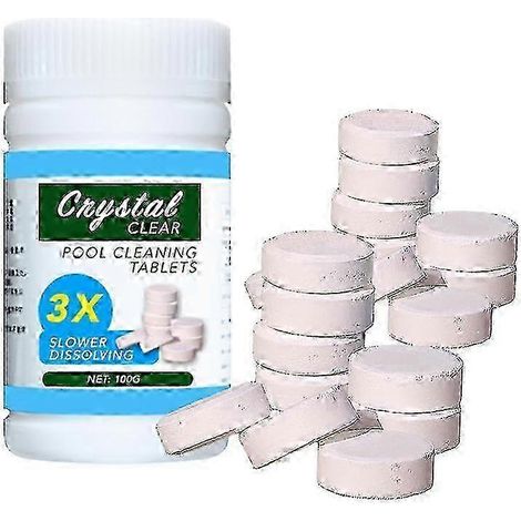 100 comprimés nettoyants pour piscine, sûrs et durables. (1/5)