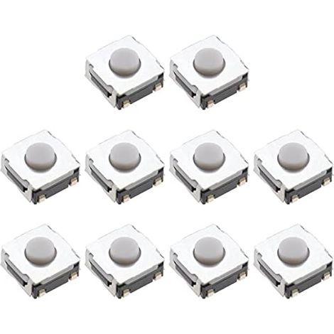 VGOL 10pcs Boutons de Porte-clés à Distance Remplacement Compatible avec Renault Clio Kangoo Megane Modus Twingo Traffic Master Télécommande Porte-clés Micro Bouton de Commutation (1/4)
