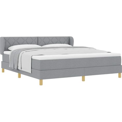 Maison Exclusive - Letto a molle con testiera Grigio chiaro 180 x 200 cm Tessuto (1/5)