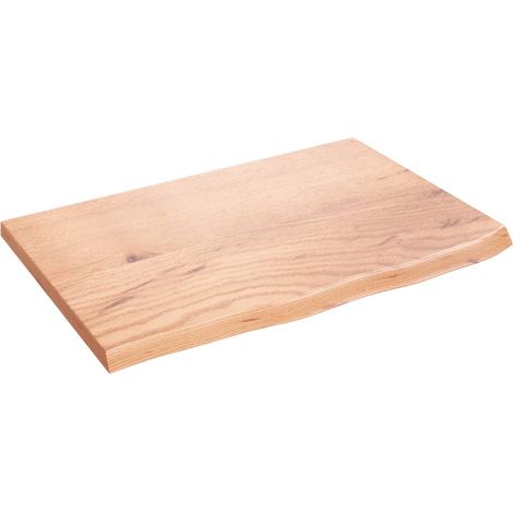 Étagère murale Étagère flottante marron clair 60x40x2 cm bois chêne massif traité (1/5)