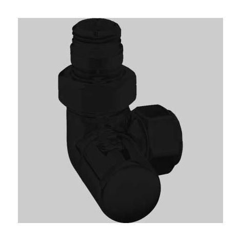 DETENTORE D'ARREDO AD ANGOLO SX "HIGH STYLE B" - Nero Opaco 1/2 x 24-19