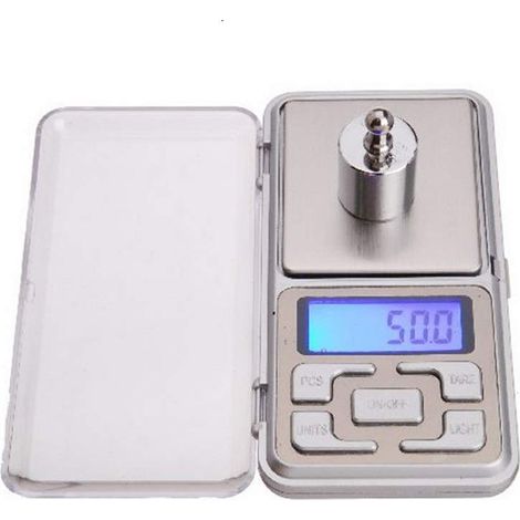 Balanza Digital - 500 G - Resolución 0,01 G - Pantalla LCD - Acero Inoxidable - Para Cocina Joyería Café Té Levadura - 1 Unidad (1/5)