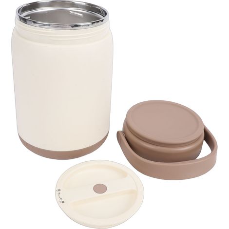 Récipient alimentaire isolé en acier inoxydable 304, boîte à déjeuner sous vide Portable, pot chaud pour adultes étudiants marron 1 compartiment (1/5)