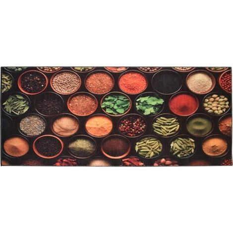Tapis de cuisine Lavable 30° 50x180 jaune et verte LYN11 IMPNUM 16 (1/4)