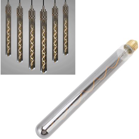 Edison T300 LED-Glühbirne, galvanisiert rauchgrau, warmes Licht, dimmbare Antik-Glühbirne E27/E26. (1/5)