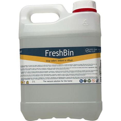 Neusol FreshBin – Neutralizador de olores para cubos, contenedores y zonas de residuos  Elimina olores orgánicos, de pescado y restos de comida  Frescor cítrico  Fórmula segura sin CLP 2L