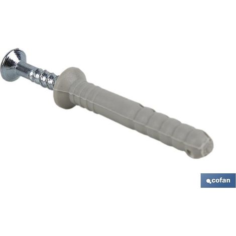 Pack de 100 unités de cheville à frapper avec collerette 6x70