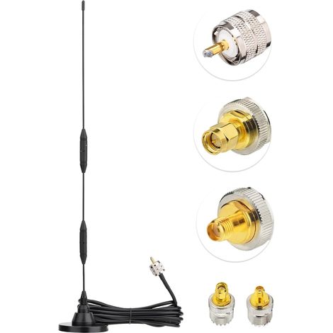 Antenne VHF/UHF 144/430 MHz 47,5 cm PL259 avec Câble 3m (1/5)