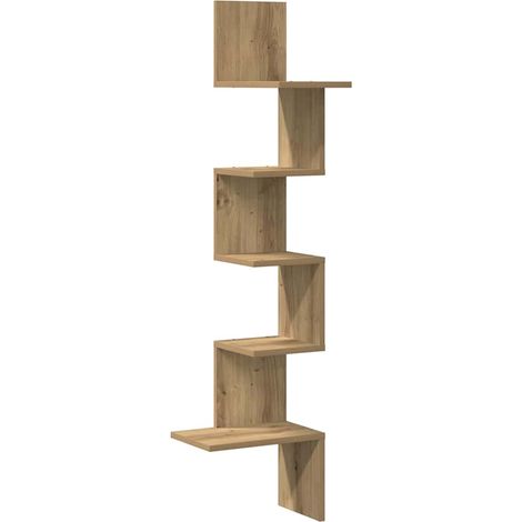 Maison Exclusive - Wand-Eckregal Artisan-Eiche 32x32x127,5 cm Hol