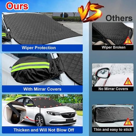 Magnétique frostskydd et snöskydd pour la conduite automobile pour SUV: et 4x4, Vinterfrostskydd avec le premier angle de pouce argent 157 126cm