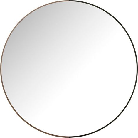 Miroir Mural Rond "Alicia" 90cm Noir (1/3)