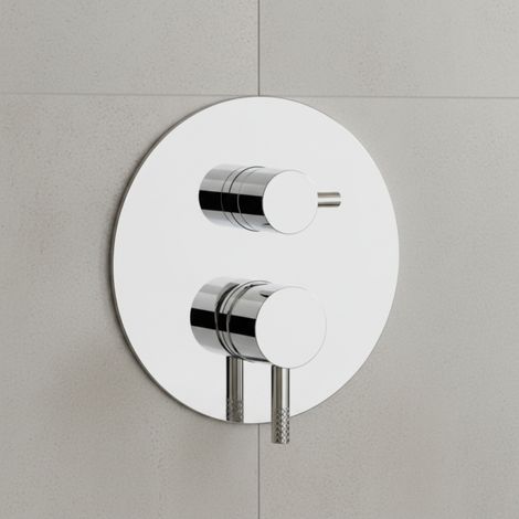 Ensemble extérieur de mitigeur encastré pour douche à 2 sorties Paffoni, série Jolly JLBOX018CR Chromé (1/5)