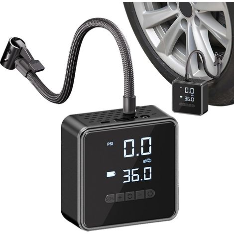 Tragbarer 150-PSI-Autoband-Luftkompressor, 2 x leistungsstarke Kompressoren, intelligente Pumpe für Auto/Moto/Fiets/Ballen (1/5)