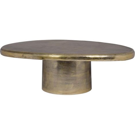 Table de café élégante en or brossé - Or brossé (1/3)