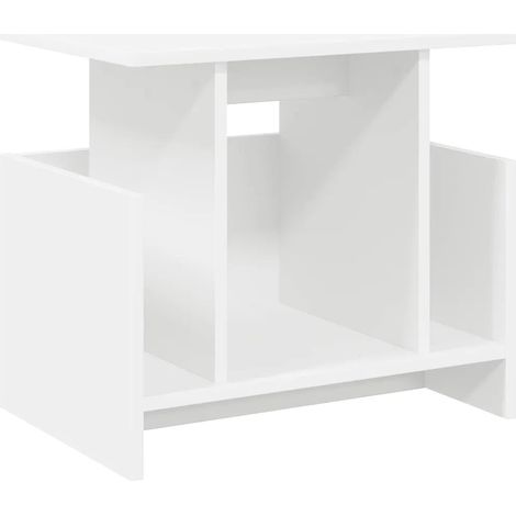Mobile TV rettangolare moderno con spazio di archiviazione ottimizzato 50 x 35 x 45 cm in legno multistrato bianco 020054715